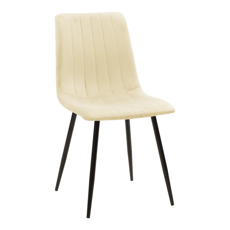 Τραπεζαρία Natali-Noor pakoworld σετ 5τεμ MDF μαύρο-μπεζ ύφασμα 120x80x76εκ 2