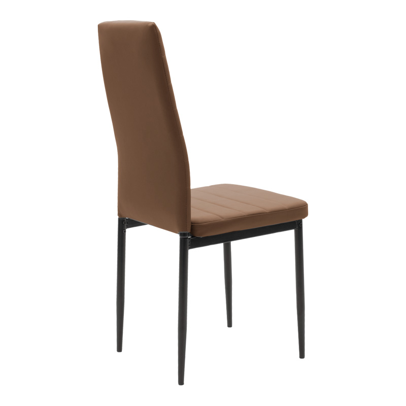 Τραπεζαρία Balou-Parker pakoworld σετ 5τεμ μαύρο-καφέ Φ120x73εκ 3