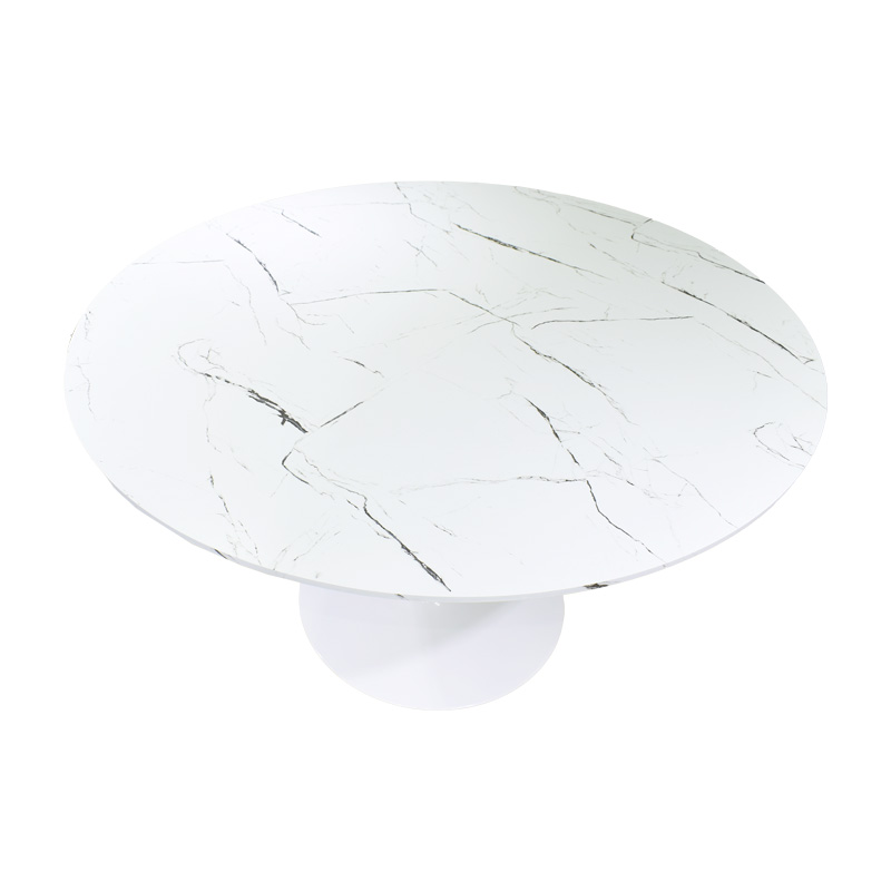 Τραπεζαρία Balou-Parker pakoworld σετ 5τεμ λευκό-μπεζ Φ100x73εκ 6