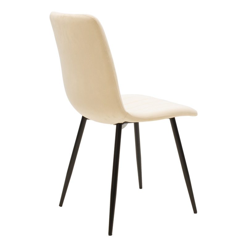 Τραπεζαρία Balou-Noor pakoworld σετ 5τεμ MDF μαύρο-μπεζ Φ120x73εκ 4