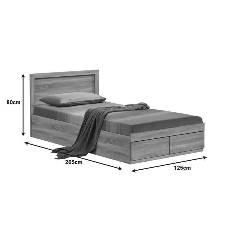 Σετ Κρεβατοκάμαρας Olympus Sonoma με Κρεβάτι 120x200εκ Σετ 4τεμ 5