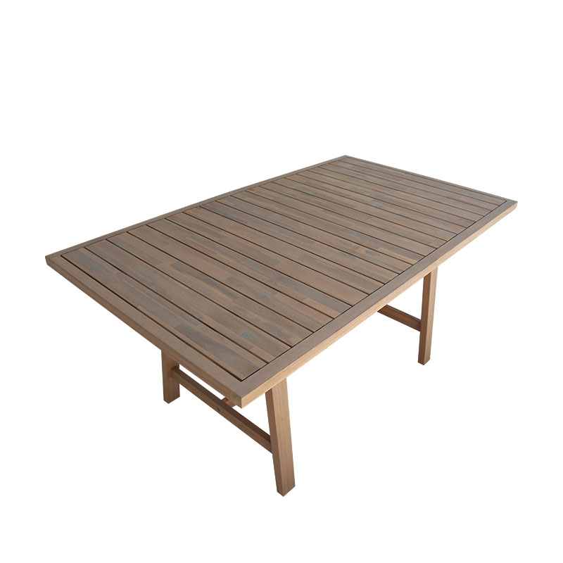 Τραπεζαρία Malibu pakoworld μασίφ ξύλο ακακίας 160x90x75εκ Σετ 5τεμ 6
