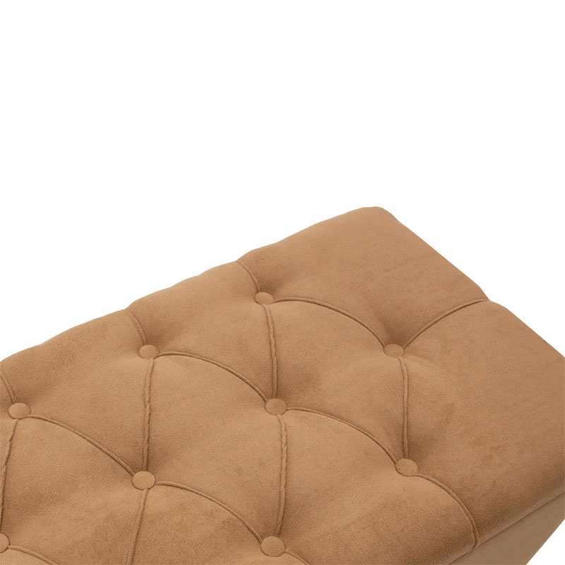 Σκαμπό-μπαούλο Elone pakoworld μόκα-καρυδί 90x40x44εκ 5