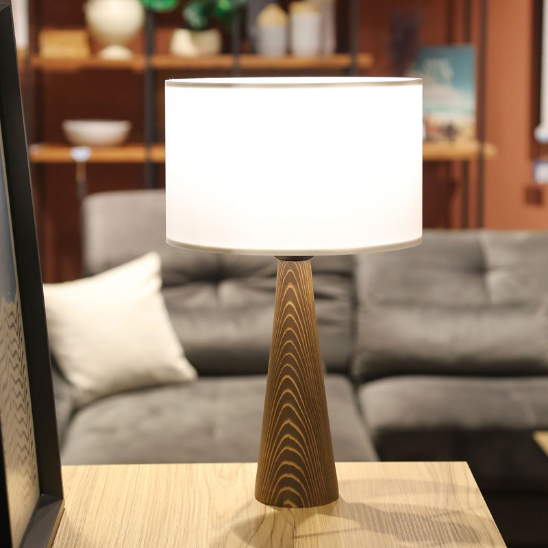 Επιτραπέζιο φωτιστικό Kalito pakoworld ivory-καφέ Φ24x45εκ 2
