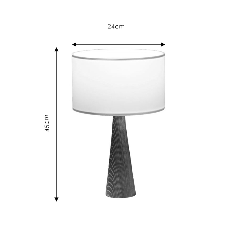 Επιτραπέζιο φωτιστικό Kalito pakoworld ivory-καφέ Φ24x45εκ 3