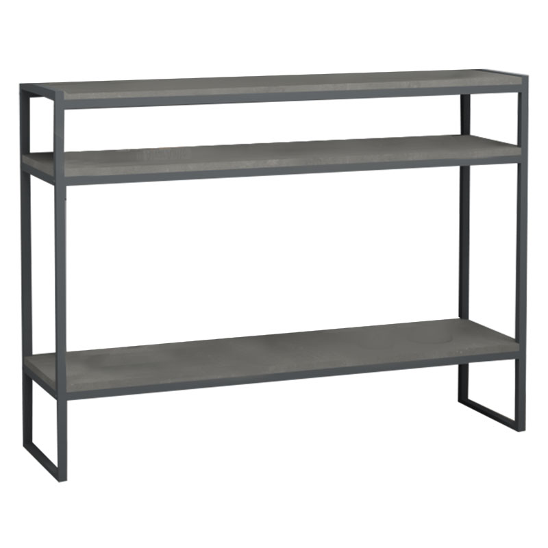 Κονσόλα Malloy pakoworld ανθρακί antique 120x33x90εκ 2