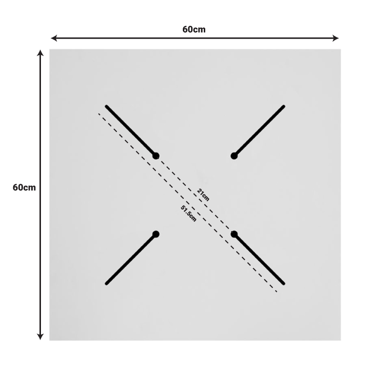 Επιφάνεια τραπεζιού Melody pakoworld HPL λευκό μαρμάρου 60x60εκ πάχους 12mm 4