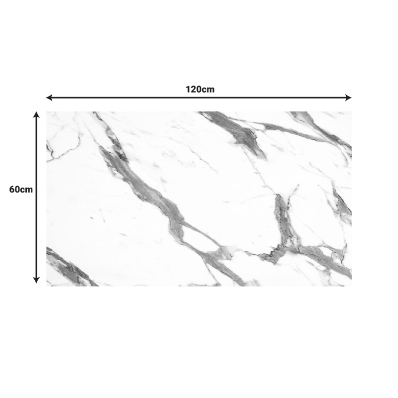 Επιφάνεια τραπεζιού Melody pakoworld HPL λευκό μαρμάρου 69x120εκ πάχους 12mm 4