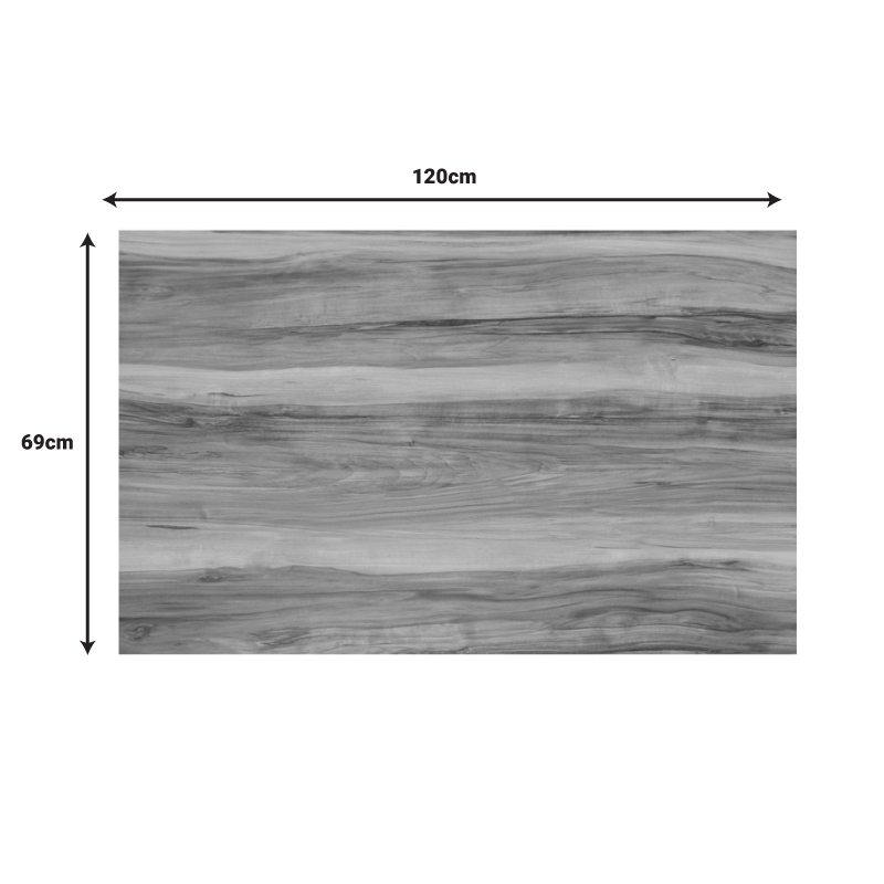 Επιφάνεια τραπεζιού Noble pakoworld HPL καρυδί 69x120εκ πάχους 12mm 3