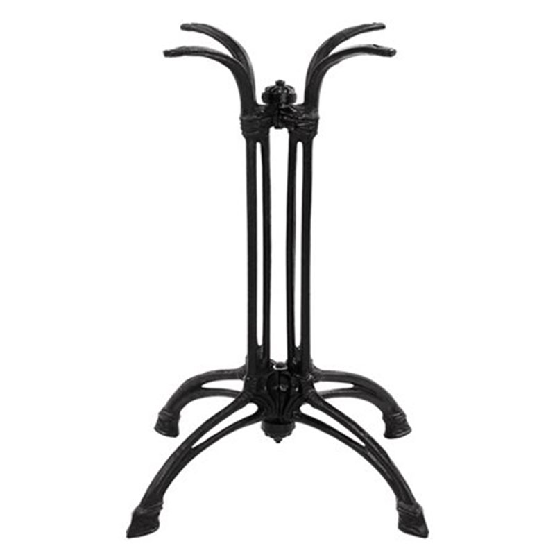 Βάση τραπεζιού Jewel pakoworld μαντέμι τετράνυχη μαύρη 72εκ 2