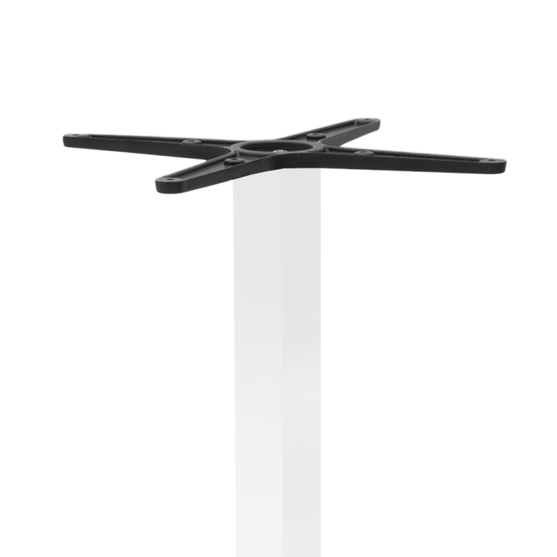 Βάση τραπεζιού bar Stofan pakoworld μεταλλική λευκή-μαύρη 45x45x108εκ 4