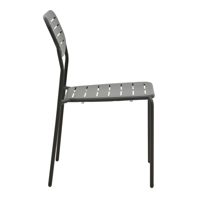 Καρέκλα Deraby pakoworld στοιβαζόμενη μαύρο μέταλλο 52.5x45.5x83εκ 4