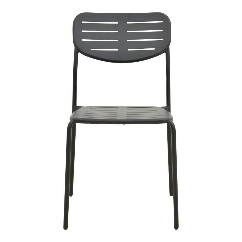 Καρέκλα Deraby pakoworld στοιβαζόμενη μαύρο μέταλλο 52.5x45.5x83εκ 5