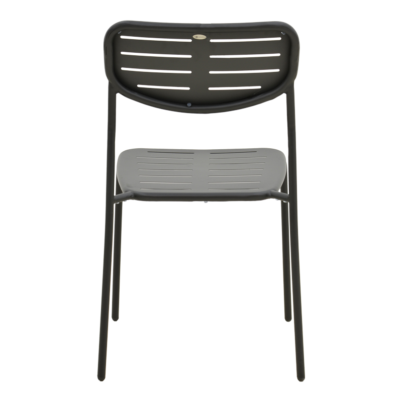 Καρέκλα Deraby pakoworld στοιβαζόμενη μαύρο μέταλλο 52.5x45.5x83εκ 6