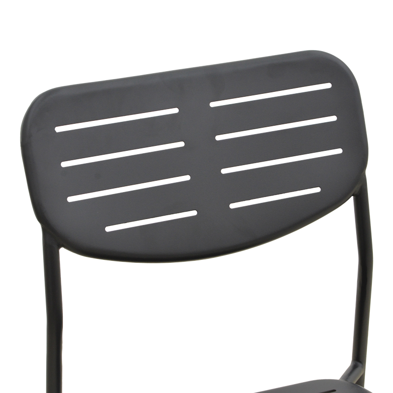 Καρέκλα Deraby pakoworld στοιβαζόμενη μαύρο μέταλλο 52.5x45.5x83εκ 7