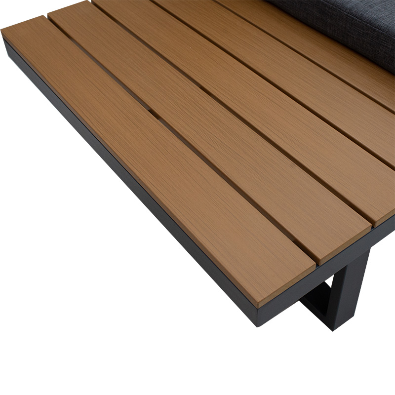 Σαλόνι Christie αλουμίνιο-plywood ύφασμα γκρι-φυσικό 6