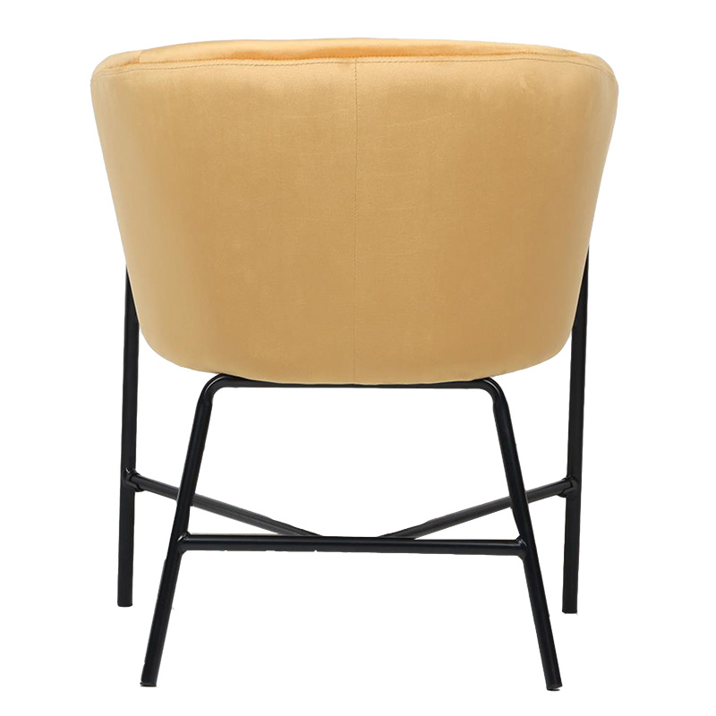 Πολυθρόνα Julia pakoworld βελούδο κίτρινο 61x57x74εκ 2