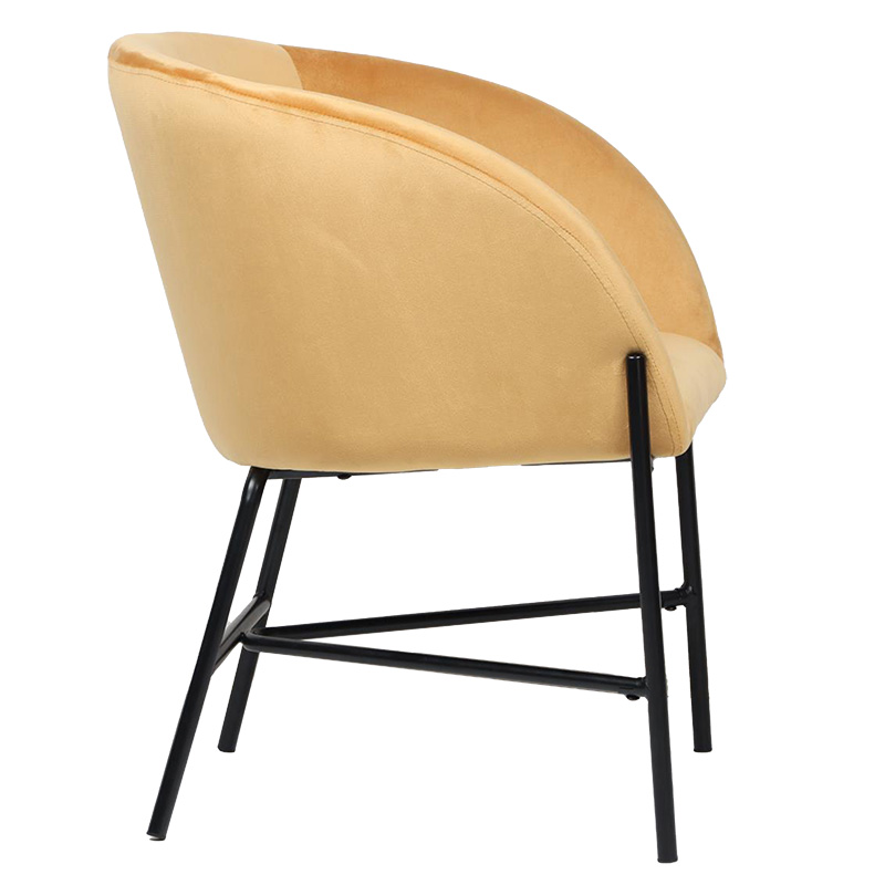 Πολυθρόνα Julia pakoworld βελούδο κίτρινο 61x57x74εκ 3