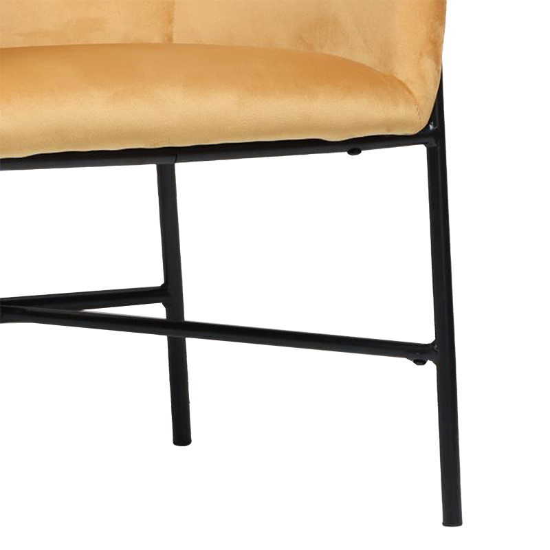 Πολυθρόνα Julia pakoworld βελούδο κίτρινο 61x57x74εκ 6