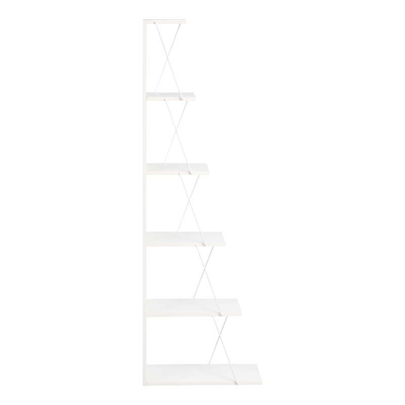 Βιβλιοθήκη mini Tars pakoworld λευκό 50x22x150εκ 3