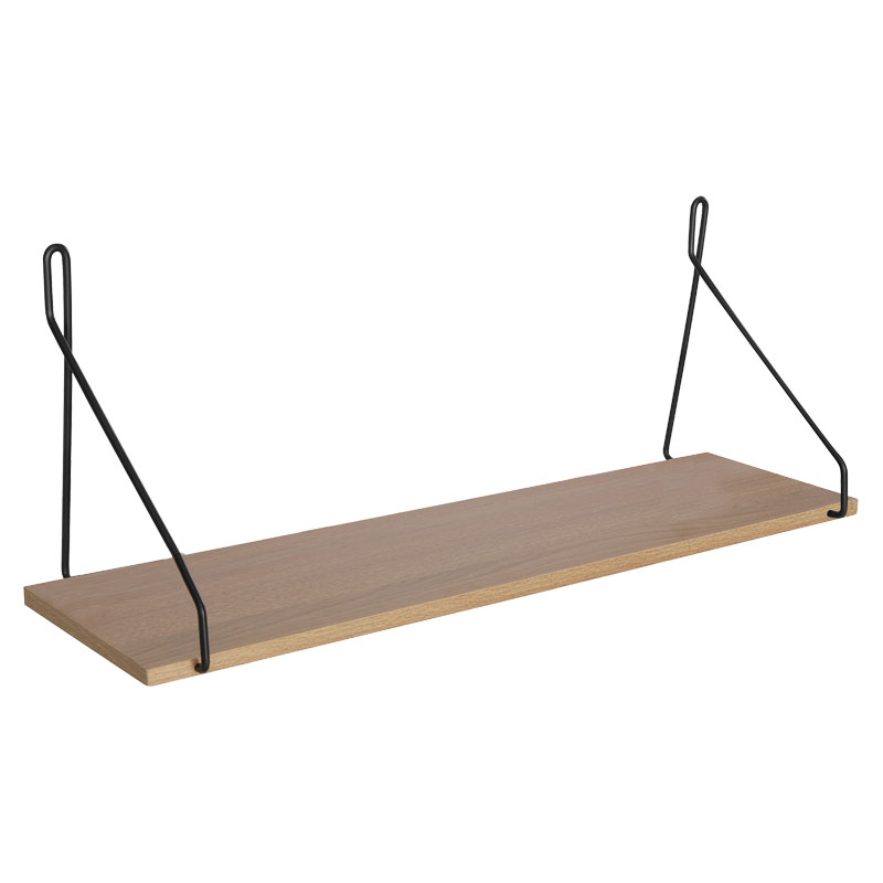 Ραφιέρα τοίχου Tars pakoworld sonoma-μαύρο 72x20x27εκ 1