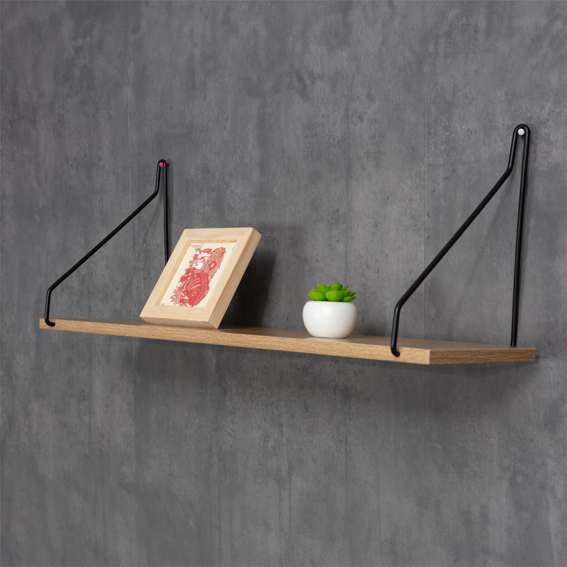 Ραφιέρα τοίχου Tars pakoworld sonoma-μαύρο 72x20x27εκ 3