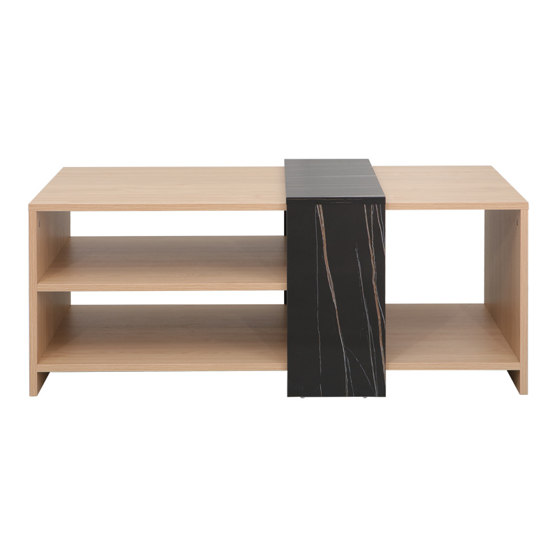 Τραπέζι σαλονιού Cozeto pakoworld σε φυσική απόχρωση με όψη μαρμάρου 100x53x41.5εκ 3