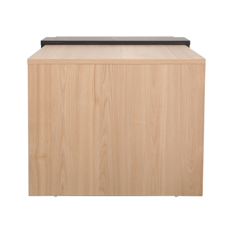 Τραπέζι σαλονιού Cozeto pakoworld σε φυσική απόχρωση με όψη μαρμάρου 100x53x41.5εκ 4