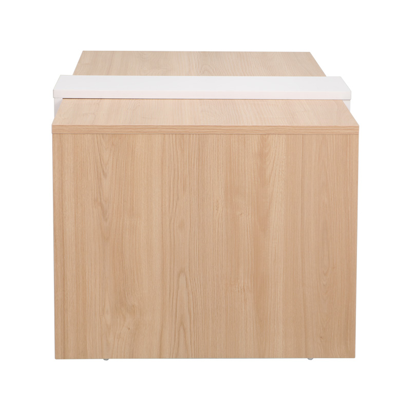 Τραπέζι σαλονιού Cozeto pakoworld σε φυσική-λευκή απόχρωση 100x53x41.5εκ 4