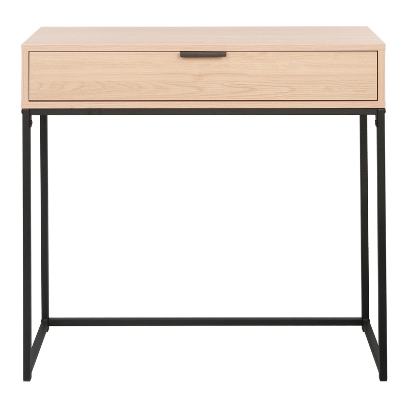 Κονσόλα Joumpa pakoworld με συρτάρι σε φυσική απόχρωση με μαύρο μέταλλο 76,5x28x80εκ 3