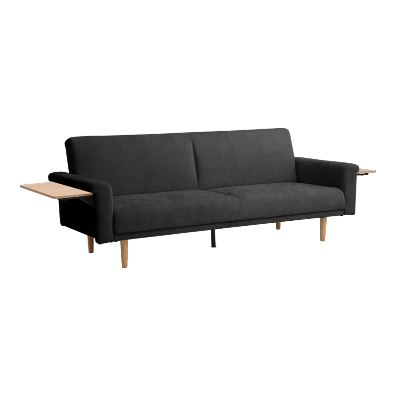 Καναπες-κρεβάτι Flexo pakoworld υφασμα ανθρακί 220x84.5x82εκ 3