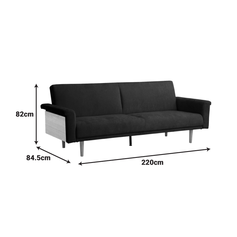 Καναπες-κρεβάτι Flexo pakoworld υφασμα ανθρακί 220x84.5x82εκ 6
