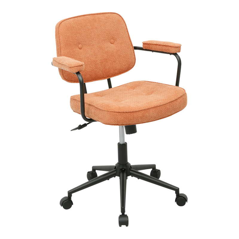 Καρέκλα γραφείου Leberta pakoworld terracotta ύφασμα 64x63,5x86-96εκ 1