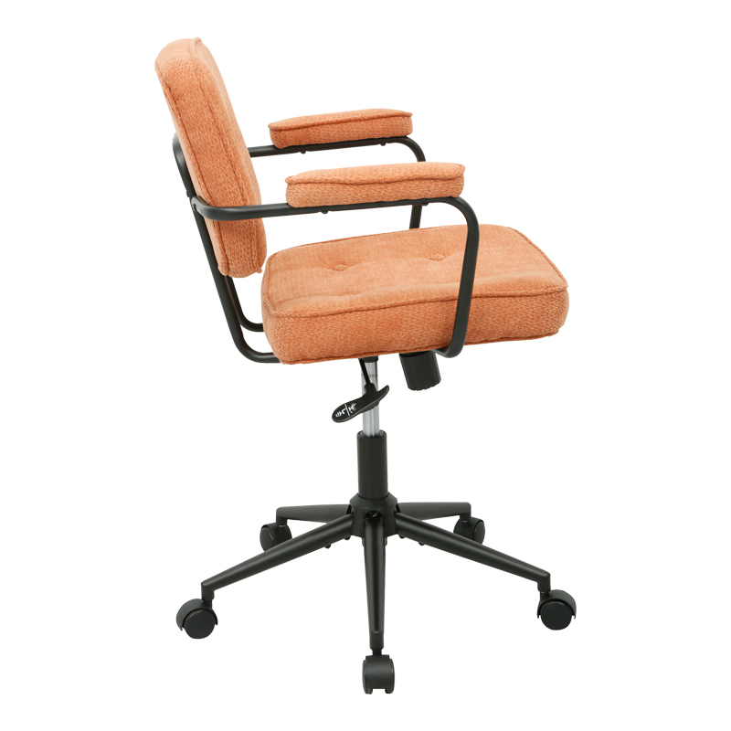 Καρέκλα γραφείου Leberta pakoworld terracotta ύφασμα 64x63,5x86-96εκ 4