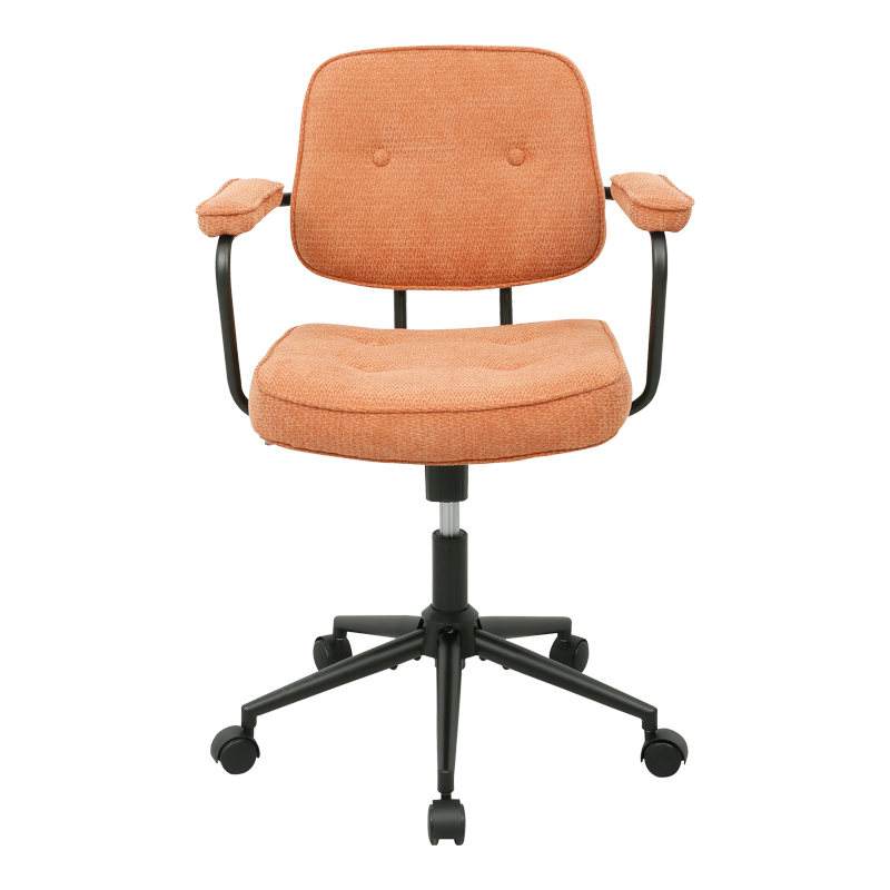 Καρέκλα γραφείου Leberta pakoworld terracotta ύφασμα 64x63,5x86-96εκ 5