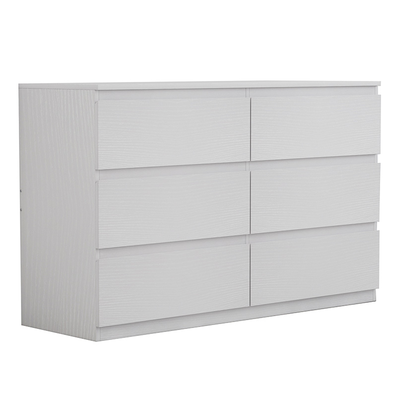 Συρταριέρα Cindy pakoworld 6 συρταριών λευκό 120x40x75εκ 1