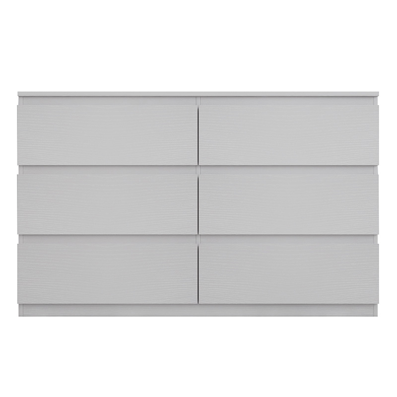 Συρταριέρα Cindy pakoworld 6 συρταριών λευκό 120x40x75εκ 2