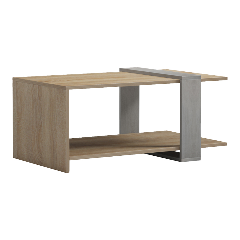 Τραπέζι σαλονιού Masasi pakoworld σε sonoma-γκρι cement απόχρωση 80x50x35εκ 1