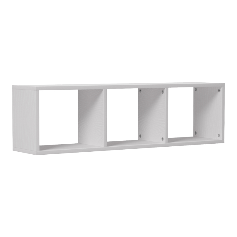 Ραφιέρα τοίχου Mikoro pakoworld σε λευκή απόχρωση 90x22x25.6εκ 1