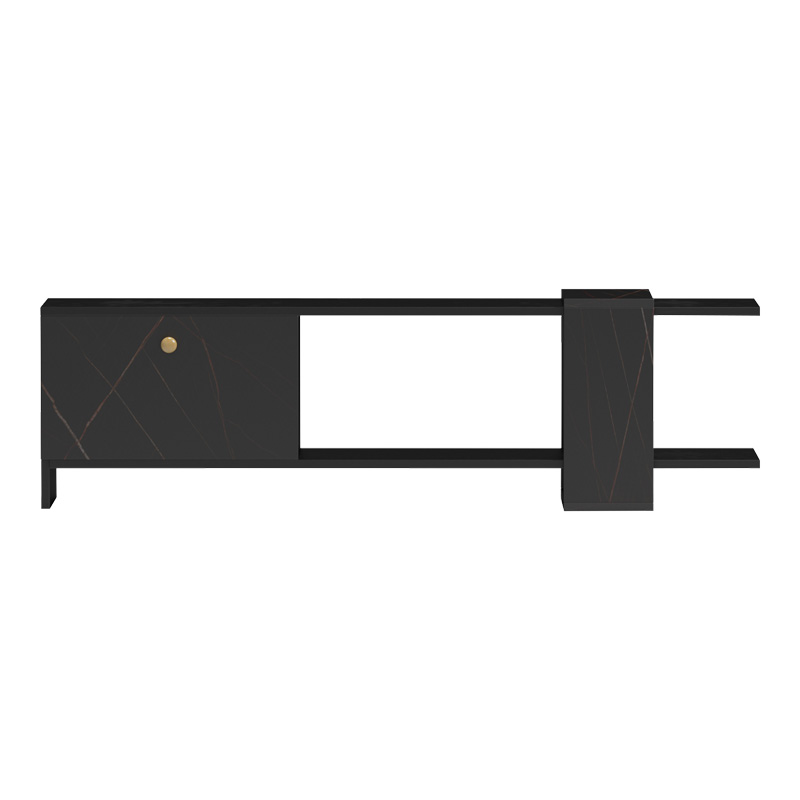 Έπιπλο τηλεόρασης Standi pakoworld σε μαύρο-μαύρο μαρμάρου απόχρωση 120x25x36.8εκ 3
