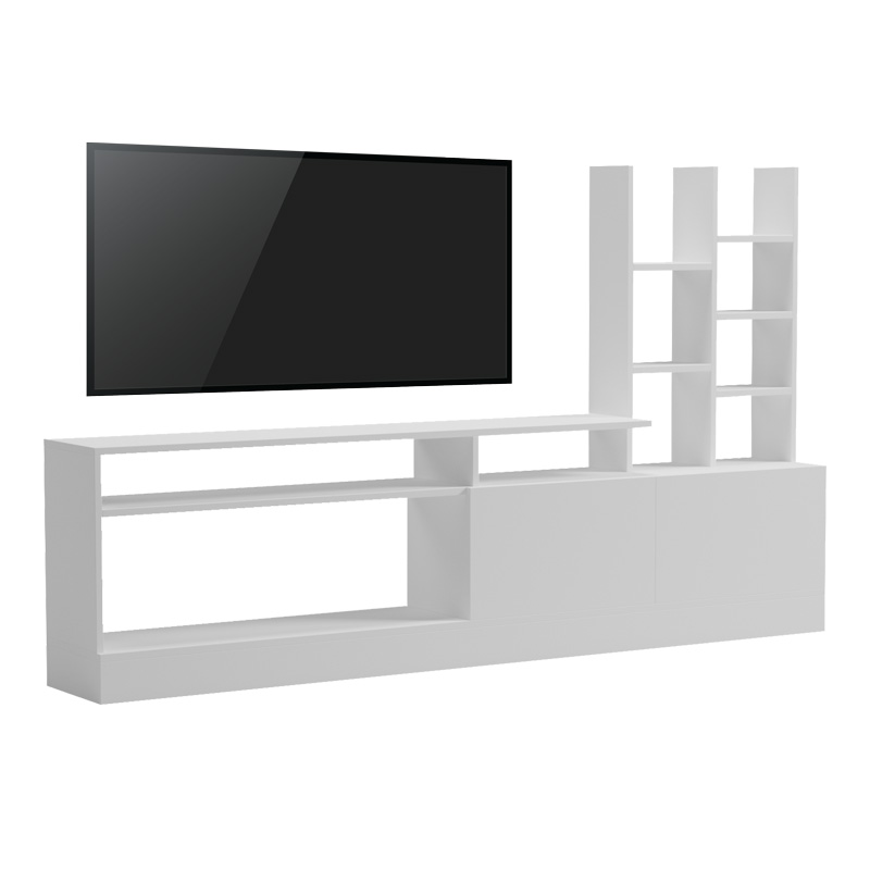 Σύνθετο σαλονιού Seruno pakoworld λευκό 170x25x100εκ 2