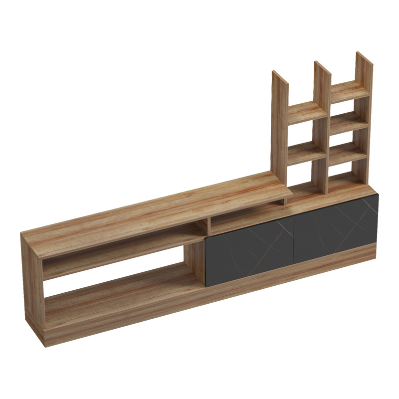 Σύνθετο σαλονιού Seruno pakoworld oak - μαύρο μαρμάρου 170x25x100εκ 3