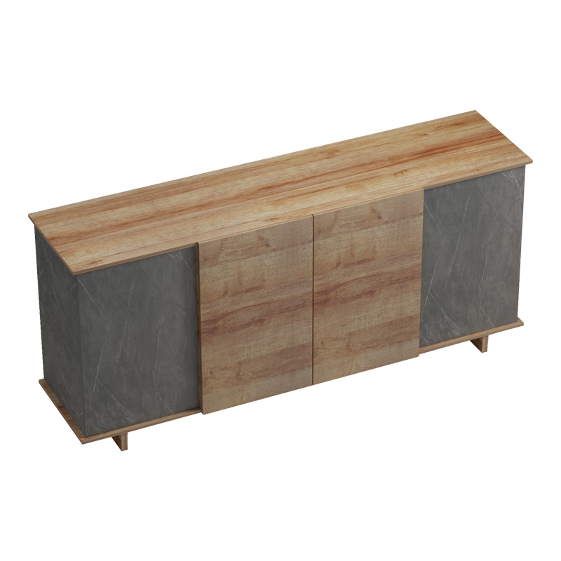 Μπουφές Zafore pakoworld σε oak-γκρι μαρμάρου 180x45x80εκ 4
