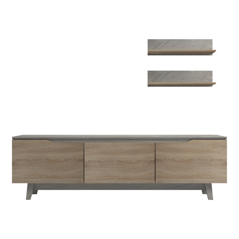 Σύνθετο σαλονιού Kasia pakoworld μπεζ μαρμάρου-sonoma 180x35x48.5εκ 5