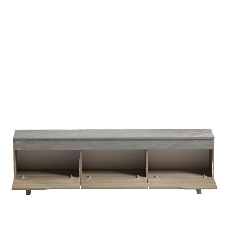 Έπιπλο τηλεόρασης Kasandra pakoworld μπεζ μαρμάρου-sonoma 180x35x48.5εκ 2