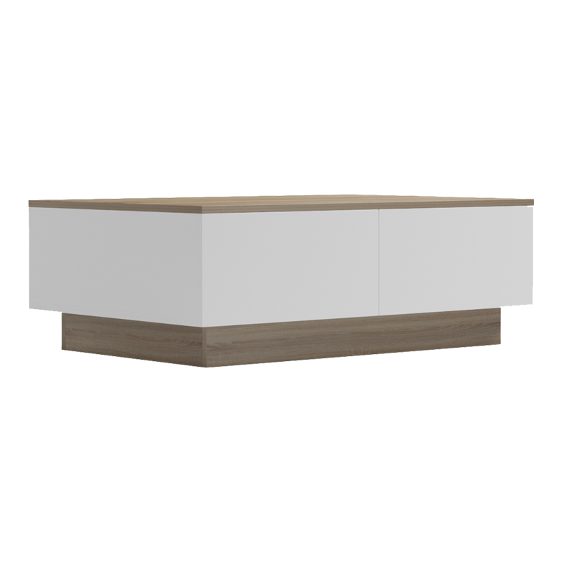 Τραπέζι σαλονιού Winey pakoworld σε sonoma-λευκή απόχρωση 90x60x31.5εκ 3
