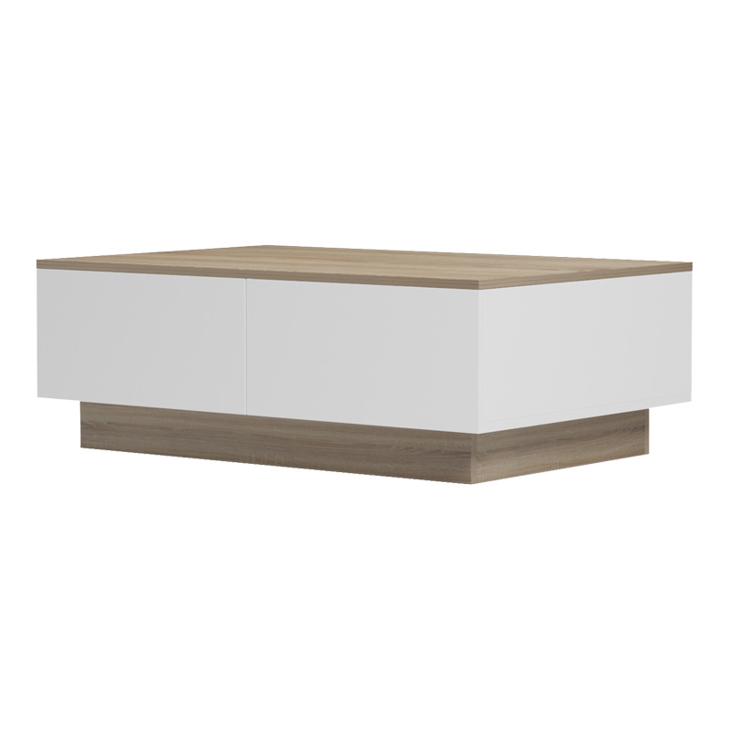 Τραπέζι σαλονιού Winey pakoworld σε sonoma-λευκή απόχρωση 90x60x31.5εκ 5