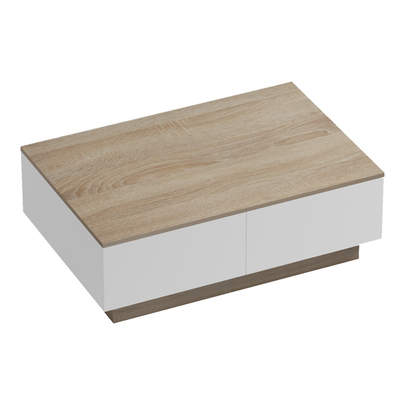 Τραπέζι σαλονιού Winey pakoworld σε sonoma-λευκή απόχρωση 90x60x31.5εκ 6