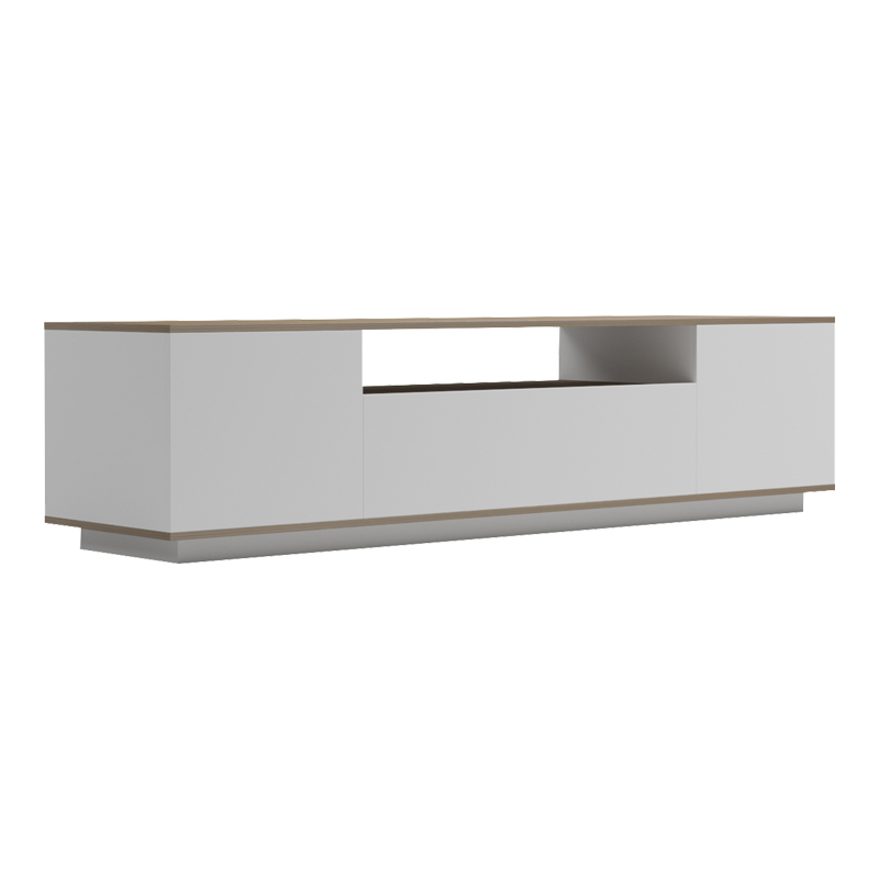 Έπιπλο τηλεόρασης Winey pakoworld σε sonoma-λευκή απόχρωση 180x44.5x44.5εκ 3