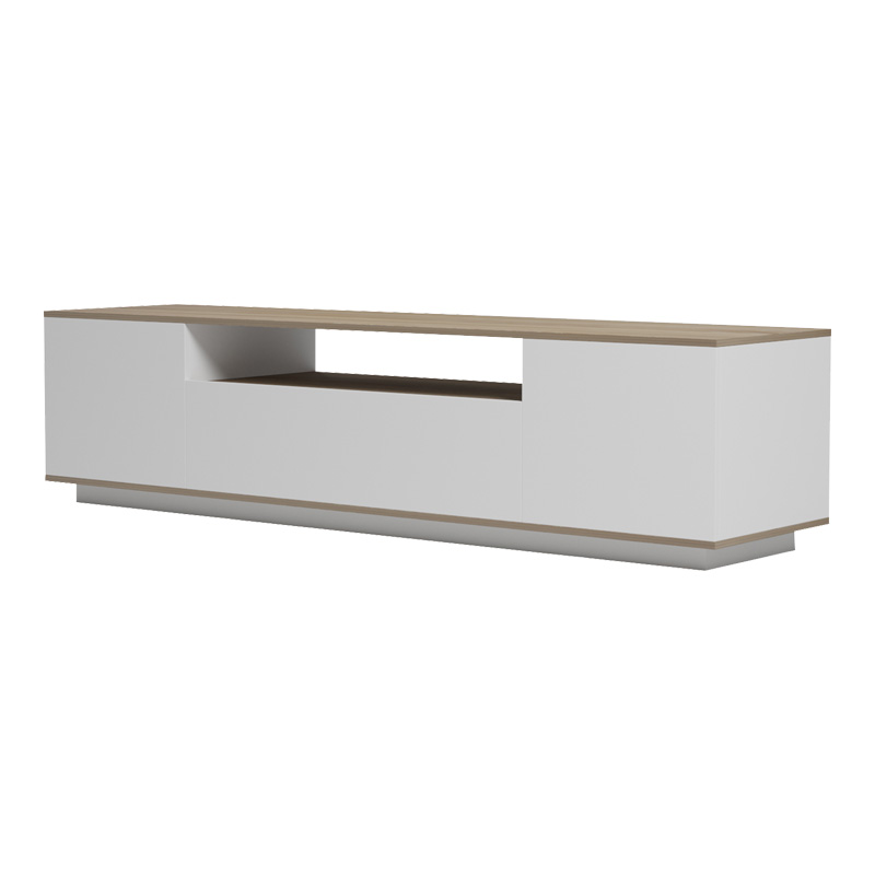 Έπιπλο τηλεόρασης Winey pakoworld σε sonoma-λευκή απόχρωση 180x44.5x44.5εκ 5